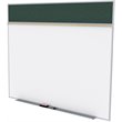 Pemberly Row Vinyl 5' x 6' Bulletin & Magnetic Whiteboard Set-A in Ebony Brown