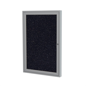 Pemberly Row 24&quot x 18&quot 1 Door Enclosed Bulletin Board in Multi-Color
