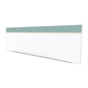 Pemberly Row Vinyl 5' x 16' Bulletin & Magnetic Whiteboard Set-A in Stone