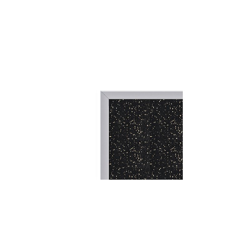 Pemberly Row 4' x 10' Rubber Bulletin Board with Aluminum Frame in Speckled Tan