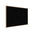 Pemberly Row Wood 3' x 5' Rubber Bulletin Board with Wood Frame in Speckled Tan