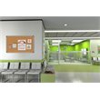 Pemberly Row Vinyl 4' x 10' Bulletin & Magnetic Whiteboard Set-E in Caramel