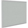 Pemberly Row Vinyl 4' x 10' Bulletin Board with Gray Trim in Gray