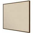 Pemberly Row Fabric 3' x 4' Bulletin Board with Wallnut Trim in Beige
