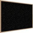 Pemberly Row Wood 3' x 4' Rubber Bulletin Board with Wood Frame in Speckled Tan