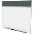 Pemberly Row Ceramic 5' x 12' Rubber Bulletin & Magnetic Whiteboard Set-A in Tan