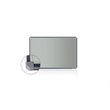 Pemberly Row Vinyl 4' x 8' Bulletin Board with Navy Blue Trim in Gray