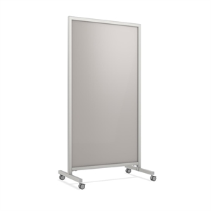 Pemberly Row Mobile Glassboard - Magnetic - 75&quotH x 38&quotW in Gray