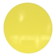 Pemberly Row Low Profile Circular Glass Dry Erase Board Non-Magnetic in Yellow