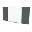 Pemberly Row Ceramic 4' x 16' Rubber Bulletin & Magnetic Whiteboard Set