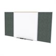 Pemberly Row Ceramic 4' x 12' Rubber Bulletin & Magnetic Whiteboard Set