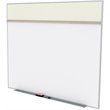Pemberly Row Vinyl 5' x 10' Bulletin & Magnetic Whiteboard Set-A in Ivory