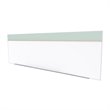 Pemberly Row Vinyl 5' x 16' Bulletin & Magnetic Whiteboard Set-A in Silver