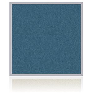 Pemberly Row Vinyl 4' x 4' Bulletin Board with Aluminum Frame in Ocean Blue