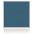 Pemberly Row Vinyl 4' x 4' Bulletin Board with Aluminum Frame in Ocean Blue