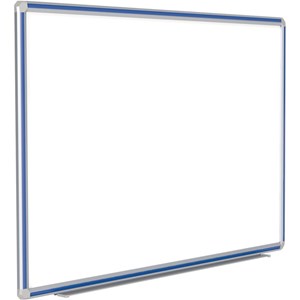 Pemberly Row 48&quotx120&quot Aluminum Frame Ceramic Magnetic Whiteboard - Royal Trim