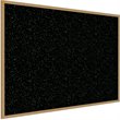 Pemberly Row Wood 4' x 6' Rubber Bulletin Board with Wood Frame in Multi-Color