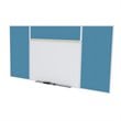 Pemberly Row Vinyl 4' x 10' Bulletin & Magnetic Whiteboard Set-E in Ocean Blue