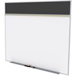 Pemberly Row 5' x 10' Rubber Bulletin & Magnetic Whiteboard Set-A in Black