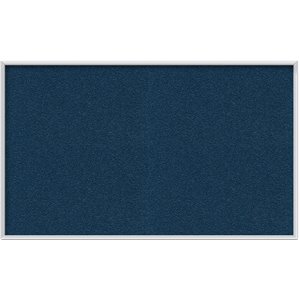 Pemberly Row Vinyl 18&quot x 24&quot Bulletin Board with Aluminum Frame in Navy