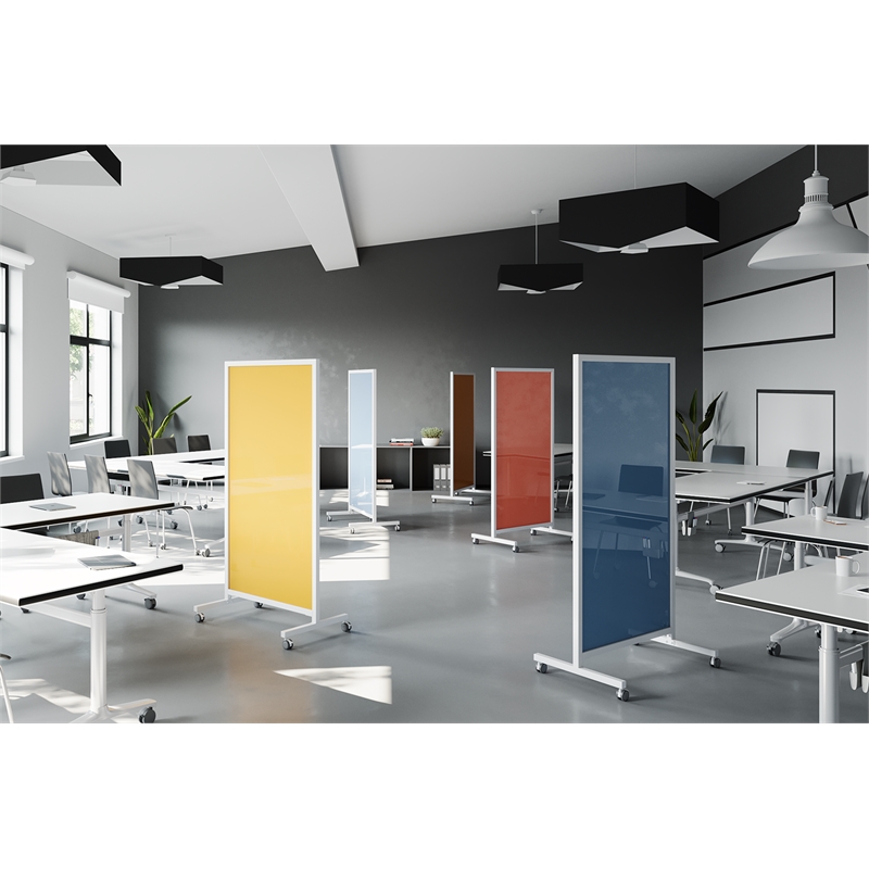 Pemberly Row Mobile Glassboard - Non-Magnetic - 75