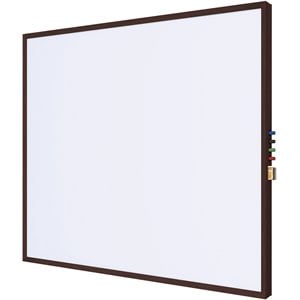 Pemberly Row Ceramic 3' x 4' Impression Whiteboard with modern Frame in White