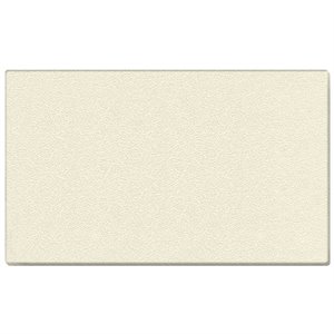 Pemberly Row Vinyl 4' x 10' Wrapped Edge Bulletin Board in Ivory