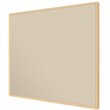 Pemberly Row Fabric 4' x 8' Bulletin Board with Maple Trim in Beige