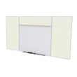 Pemberly Row Vinyl 4' x 8' Bulletin & Magnetic Whiteboard Set-E in Ivory