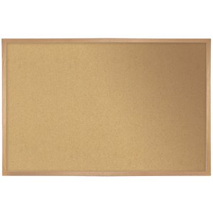 Pemberly Row Wood 4' x 12' Wrapped Edge Bulletin Board in Natural