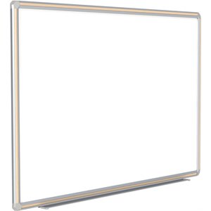 Pemberly Row 48&quotx120&quot Aluminum Frame Ceramic Magnetic Whiteboard - Maple Trim