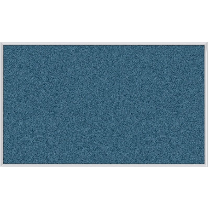 Pemberly Row Vinyl 3' x 4' Bulletin Board with Aluminum Frame in Ocean Blue