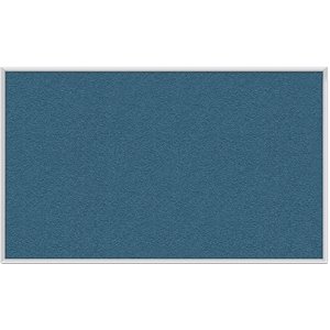 Pemberly Row Vinyl 3' x 4' Bulletin Board with Aluminum Frame in Ocean Blue