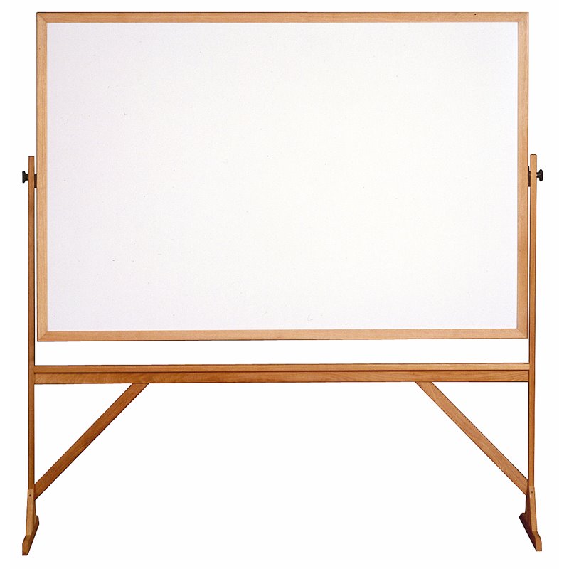 Pemberly Row Contemporary Vinyl 4' x 6' Reverisble Whiteboard in White
