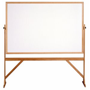 Pemberly Row Contemporary Vinyl 4' x 6' Reverisble Whiteboard in White