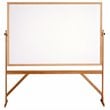 Pemberly Row Contemporary Vinyl 4' x 6' Reverisble Whiteboard in White