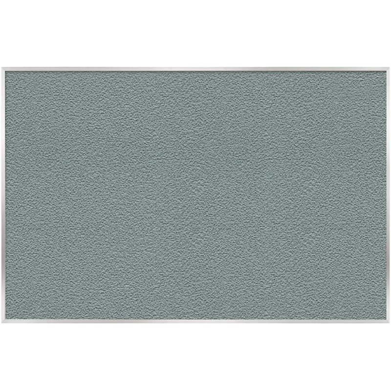 Pemberly Row Vinyl 4' x 10' Bulletin Board with Aluminum Frame in Stone