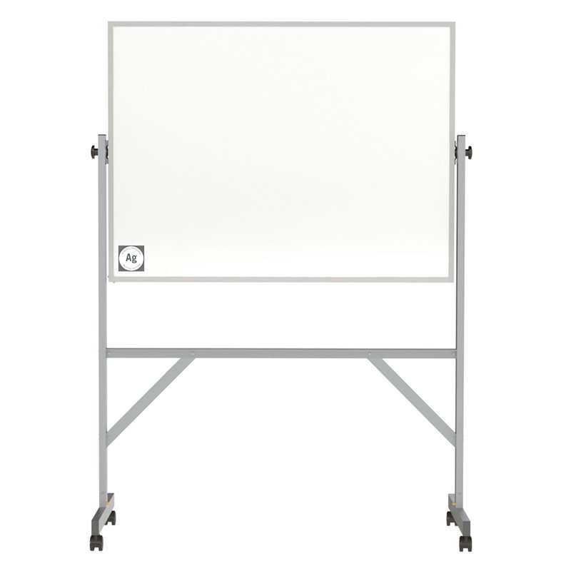 Pemberly Row Ceramic 3' x 4' Reversible Magnetic Hygienic Whiteboard in White