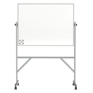 Pemberly Row Ceramic 3' x 4' Reversible Magnetic Hygienic Whiteboard in White