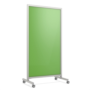 Pemberly Row Mobile Glassboard - Magnetic - 75&quotH x 38&quotW - Green