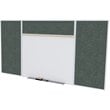 Pemberly Row Ceramic 4' x 10' Rubber Bulletin & Magnetic Whiteboard Set-E