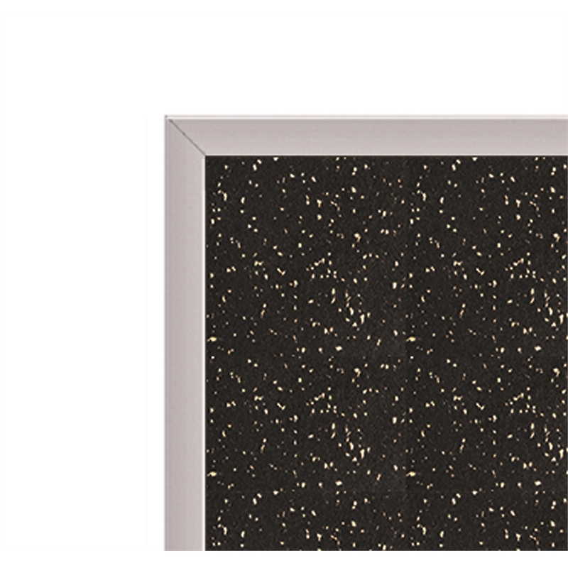 Pemberly Row Recycled Bulletin Board - Satin Aluminum Frame - 4ft H x 7ft 4