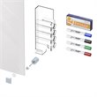 Pemberly Row Glass 4' x 6' Board with Radius Corners in White Back