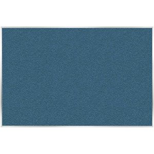 Pemberly Row Vinyl 3' x 5' Bulletin Board with Aluminum Frame in Ocean Blue