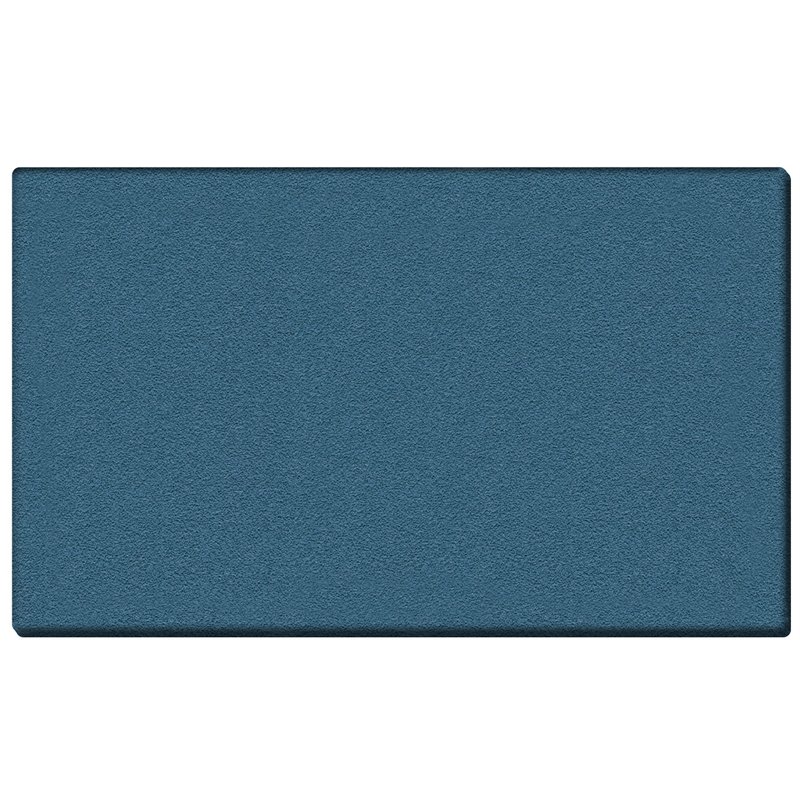 Pemberly Row Vinyl 4' x 12' Wrapped Edge Bulletin Board in Ocean Blue