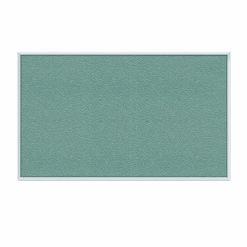 Pemberly Row Vinyl 4' x 6' Bulletin Board with Aluminum Frame in Stone