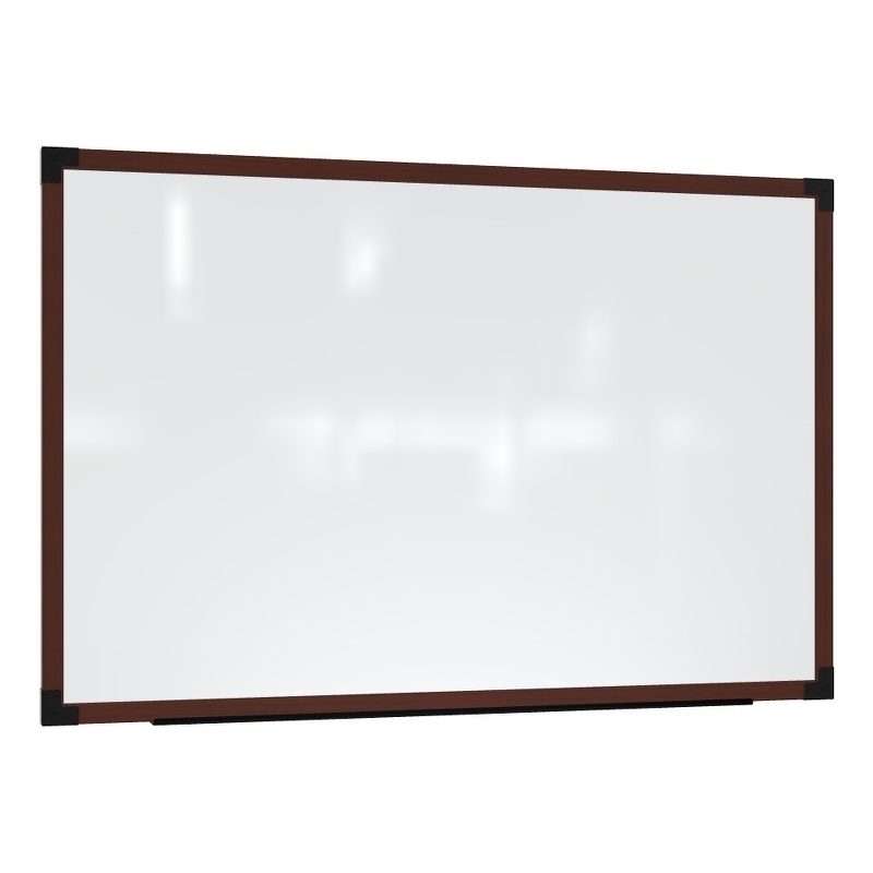 Pemberly Row Wall Whiteboard Magnetic Carmel Oak Frame 2 x 3ft