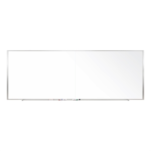 Pemberly Row 2-Piece M1 Porcelain Magnetic Whiteboard - Aluminum Frame