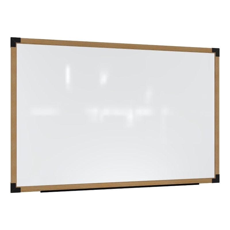 Pemberly Row Wall Whiteboard Magnetic Natural Oak Frame 4 x 5ft