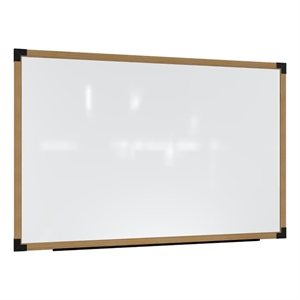 Pemberly Row Wall Whiteboard Magnetic Natural Oak Frame 4 x 5ft